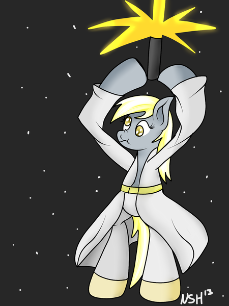 Size: 1500x2000 | Tagged: safe, artist:novaspark, derpibooru import, derpy hooves, pony, 30 minute art challenge, bipedal, crossover, solo, star wars