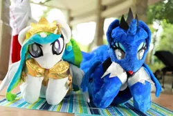 Size: 1200x800 | Tagged: artist:hutouluosha, artist:rainbow scratch, artist:yukandasama, derpibooru import, fursuit, human, irl, irl human, photo, princess celestia, princess luna, rainbow scratch(coser), safe, yukandasama(coser)