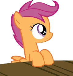 Size: 10954x11462 | Tagged: absurd resolution, artist:cyanlightning, derpibooru import, safe, scootaloo, simple background, solo, .svg available, table, transparent background, twilight time, vector