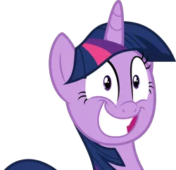 Size: 5000x4849 | Tagged: safe, artist:dashiesparkle, derpibooru import, twilight sparkle, twilight sparkle (alicorn), alicorn, pony, top bolt, absurd resolution, faic, female, grin, mare, simple background, smiling, solo, squee, transparent background, vector