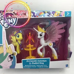 Size: 750x750 | Tagged: a bird in the hoof, brushable, chinese text, derpibooru import, doctor fluttershy, fluttershy, hasbro, official, philomena, phoenix, princess celestia, safe, stethoscope, toy