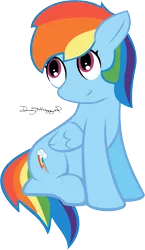 Size: 3284x5655 | Tagged: artist:thumperlikestoast, derpibooru import, rainbow dash, safe, simple background, sitting, solo, transparent background, vector