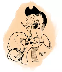 Size: 1280x1482 | Tagged: applejack, artist:ratofdrawn, derpibooru import, inktober, safe, solo