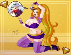 Size: 2786x2153 | Tagged: suggestive, artist:shinta-girl, derpibooru import, adagio dazzle, sugarcoat, equestria girls, friendship games, rainbow rocks, ass, belly button, big breasts, bimbo, blushing, boots, breasts, busty adagio dazzle, busty sugarcoat, cleavage, clothes, curvy, duo, duo female, female, fetish, giantess, high heel boots, high heels, hourglass figure, imminent vore, kitchen eyes, macro, micro, midriff, open mouth, panties, pigtails, pleated skirt, size difference, skirt, skirt lift, skirt pull, stockings, sugarcheeks, twintails, underwear, vore, wide hips