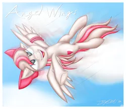 Size: 5200x4490 | Tagged: absurd resolution, angel wings, bow, derpibooru import, flying, hair bow, make a wish, make a wish foundation, open mouth, safe, solo, source needed, top bolt, useless source url