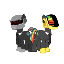 Size: 1200x1200 | Tagged: artifact, artist:seyrii, daft punk, derpibooru import, guy-manuel de homem-christo, ponified, safe, thomas bangalter