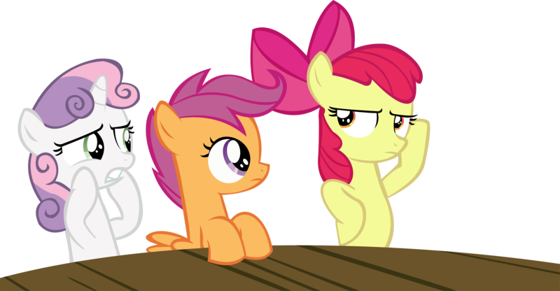 Size: 15466x8051 | Tagged: absurd resolution, apple bloom, artist:cyanlightning, cutie mark crusaders, derpibooru import, safe, scootaloo, simple background, surprised, .svg available, sweetie belle, transparent background, twilight time, unamused, vector