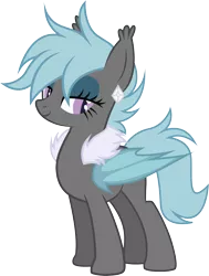 Size: 2362x3127 | Tagged: safe, artist:duskthebatpack, derpibooru import, oc, oc:fabulous frost, unofficial characters only, bat pony, pony, ear piercing, earring, fabulous, female, fluffy, jewelry, looking at you, mare, piercing, simple background, solo, transparent background, vector