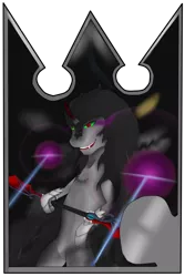 Size: 730x1095 | Tagged: ansem seeker of darkness, artist:shadowtsuki12, derpibooru import, kingdom hearts, king sombra, safe, solo, world of chaos