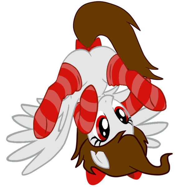 Size: 3200x3400 | Tagged: suggestive, artist:illuminatiums, artist:rsa.fim, derpibooru import, edit, oc, oc:whisper hope, unofficial characters only, pegasus, pony, bow, clothes, cute, featureless crotch, female, hair bow, mexican, plot, presenting, red eyes, ribbon, sexy, show accurate, simple background, socks, solo, spread legs, spread wings, spreading, striped socks, sultry pose, tail bow, trace, transparent background, upside down