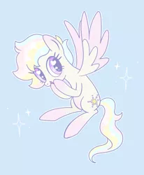 Size: 808x982 | Tagged: safe, artist:disfiguredstick, derpibooru import, oc, oc:confetti cheer, unofficial characters only, pegasus, pony, heart eyes, solo, starry eyes, wingding eyes