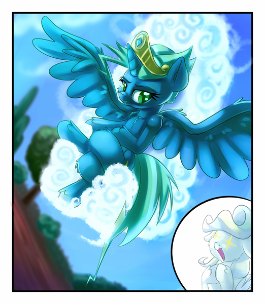 Size: 2611x3000 | Tagged: safe, artist:discorded, derpibooru import, sky stinger, vapor trail, alicorn, pony, top bolt, alicornified, male, princess, princess of flying, princessified, race swap, rule 63, shipping, solo, straight, vaporsky