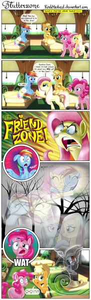 Size: 1280x4216 | Tagged: suggestive, artist:rockmedved, derpibooru import, applejack, fluttershy, pinkie pie, rainbow dash, buckball season, comic, depressed, detailed, female, flutterdash, friendzone, le lenny face, lesbian, meme, oh shit, peeved, shipping, train, wat