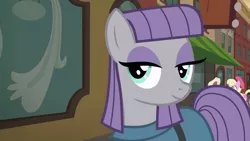 Size: 1920x1080 | Tagged: safe, derpibooru import, screencap, maud pie, earth pony, pony, season 6, the gift of the maud pie, image, manehattan, png, smiling, solo, when she smiles
