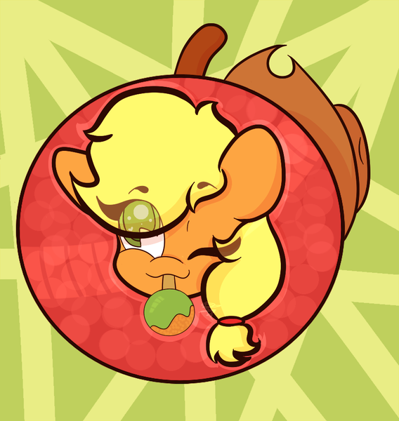 Size: 908x960 | Tagged: safe, artist:hedgehog-plant, derpibooru import, applejack, earth pony, pony, abstract background, female, mare, one eye closed, solo