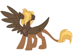 Size: 1024x731 | Tagged: artist:azure-art-wave, derpibooru import, gildabell, hair over eyes, hippogriff, hybrid, interspecies offspring, oc, offspring, parent:dumbbell, parent:gilda, parents:gildabell, safe, simple background, solo, transparent background, unofficial characters only