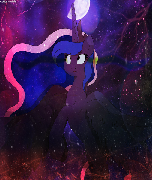 Size: 2134x2524 | Tagged: artist:asika-aida, derpibooru import, nightmare forces, princess luna, safe, solo