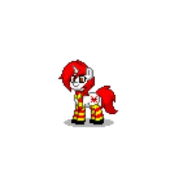 Size: 400x400 | Tagged: clothes, derpibooru import, mary janes, ponified, pony town, ruby gloom, safe, scarf, socks, solo, striped socks