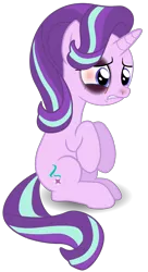 Size: 5448x10000 | Tagged: absurd resolution, abuse, abuse edit, artist:pontology, artist:post-it, black eye, blood, crying, derpibooru import, edit, editor:pontology, frown, glimmerbuse, semi-grimdark, simple background, solo, starlight glimmer, transparent background, vector