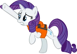 Size: 13311x9444 | Tagged: absurd resolution, artist:cyanlightning, bipedal, clothes, derpibooru import, lifejacket, ppov, rarity, safe, simple background, solo, .svg available, transparent background, vector