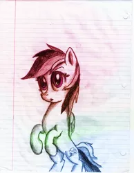 Size: 2504x3229 | Tagged: safe, artist:phendyl, derpibooru import, rainbow dash, lined paper, solo, traditional art