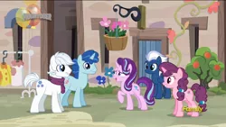 Size: 1920x1080 | Tagged: safe, derpibooru import, screencap, double diamond, night glider, party favor, starlight glimmer, sugar belle, pony, to where and back again, equal four
