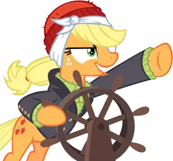 Size: 11604x10796 | Tagged: absurd resolution, applejack, artist:cyanlightning, bipedal, captain jackbeard, derpibooru import, hat, pirate, ppov, safe, simple background, solo, .svg available, transparent background, vector