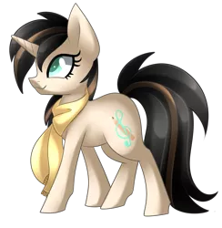 Size: 2003x2051 | Tagged: safe, artist:scarlet-spectrum, derpibooru import, oc, oc:scribble note, unofficial characters only, pony, unicorn, clothes, scarf, simple background, solo, transparent background