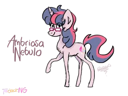 Size: 1024x768 | Tagged: safe, artist:brownmota, derpibooru import, oc, oc:ambriosa nebulo, unofficial characters only, magical lesbian spawn, offspring, parent:applejack, parents:twijack, parent:twilight sparkle, solo