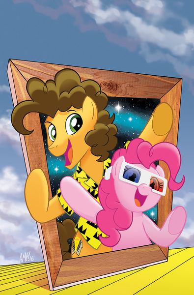 Size: 755x1147 | Tagged: artist:tonyfleecs, cheese sandwich, cover, derpibooru import, idw, parody, pinkie pie, safe, spoiler:comic, spoiler:comicff34, weird al yankovic, weird al yankovic in 3-d