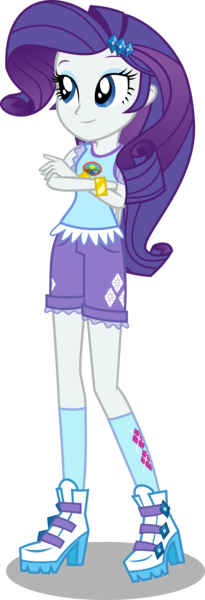 Size: 2051x6000 | Tagged: safe, artist:limedazzle, derpibooru import, rarity, equestria girls, legend of everfree, boots, bracelet, camp everfree outfits, clothes, crossed arms, cutie mark, cutie mark on clothes, female, high heels, shoes, shorts, simple background, smiling, socks, solo, transparent background, vector