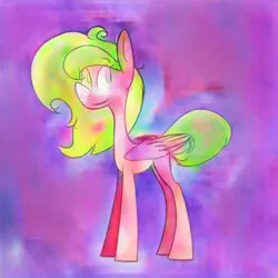 Size: 512x512 | Tagged: safe, artist:binkyt11, derpibooru import, oc, oc:melon dew, unofficial characters only, pegasus, pony, paintschainer, solo