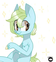 Size: 459x512 | Tagged: safe, artist:kilka-chan-yana, derpibooru import, oc, unofficial characters only, earth pony, pony, chest fluff, smiling, solo, sparkles