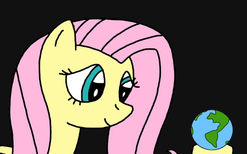 Size: 1280x802 | Tagged: safe, artist:marcospower1996, artist:mega-shonen-one-64, derpibooru import, fluttershy, pegasus, pony, earth, female, giantess, heaven, macro, mare, peace, peaceful, pony bigger than a planet, space, tangible heavenly object