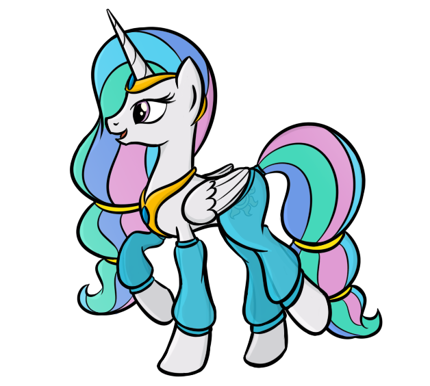 Size: 628x564 | Tagged: safe, artist:sirvalter, derpibooru import, princess celestia, alicorn, pony, saddle arabian, clothes, female, mare, simple background, solo, transparent background