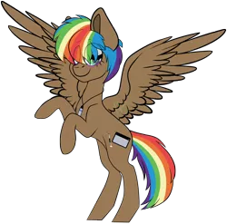 Size: 5160x5100 | Tagged: safe, artist:hellishprogrammer, derpibooru import, oc, unofficial characters only, pony, absurd resolution, female, mare, rainbow hair, rearing, simple background, solo, transparent background