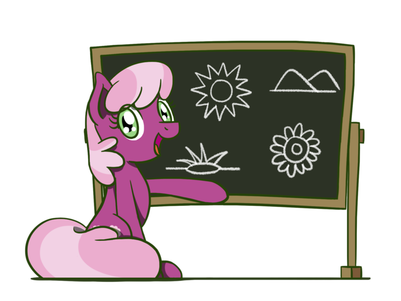 Size: 1280x960 | Tagged: safe, artist:flutterluv, derpibooru import, cheerilee, earth pony, pony, chalkboard, female, looking at you, mare, simple background, smiling, solo, transparent background