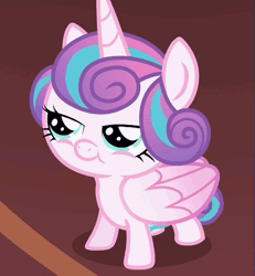 Size: 483x523 | Tagged: safe, derpibooru import, screencap, princess flurry heart, alicorn, pony, a flurry of emotions, :t, animated, baby, baby pony, blinking, cute, diaper, flurrybetes, gif, one eye closed, perfect loop, wink