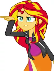 Size: 196x257 | Tagged: safe, derpibooru import, edit, sunset shimmer, comic:a new change, equestria girls, angry, pregnant, pregnant edit, solo