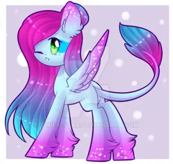 Size: 600x571 | Tagged: safe, artist:twily-star, derpibooru import, oc, oc:slushie, unofficial characters only, pegasus, pony, female, mare, one eye closed, solo, wink