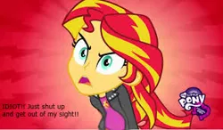 Size: 294x172 | Tagged: safe, derpibooru import, edit, sunset shimmer, comic:a new change, fanfic, equestria girls, angry, bad edit, pregnant, pregnant edit