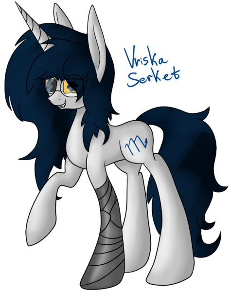 Size: 708x894 | Tagged: safe, artist:stormer, derpibooru import, ponified, pony, unicorn, homestuck, robotic hoof, vriska serket