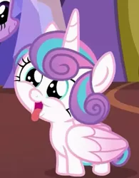 Size: 255x327 | Tagged: safe, derpibooru import, screencap, princess flurry heart, alicorn, pony, a flurry of emotions, behaving like a dog, cropped, cute, daaaaaaaaaaaw, female, filly, flurrybetes, silly, silly face, silly pony, solo, tongue out, twilight's castle, weapons-grade cute