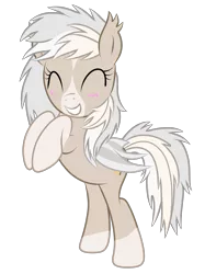 Size: 2048x2732 | Tagged: safe, artist:prismaticstars, derpibooru import, oc, oc:cuddy, unofficial characters only, bat pony, pony, blushing, coat markings, eyes closed, female, high res, mare, rearing, simple background, smiling, socks (coat marking), solo, transparent background, vector