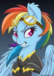 Size: 450x634 | Tagged: safe, artist:dfectivedvice, artist:lorthiz, derpibooru import, rainbow dash, pony, clothes, costume, shadowbolt dash, shadowbolts, shadowbolts costume, solo, vector