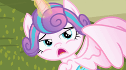 Size: 922x518 | Tagged: safe, derpibooru import, screencap, princess flurry heart, alicorn, pony, a flurry of emotions, animated, crying, cute, diaper, eye shimmer, female, floppy ears, flurrybetes, foal, frown, gif, gritted teeth, lip bite, looking at you, pouting, sad, solo, spread wings, teary eyes, wide eyes, wings