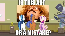 Size: 1563x878 | Tagged: safe, derpibooru import, edit, edited screencap, screencap, shining armor, spearhead, pony, a flurry of emotions, a thousand nights in a hallway, aleks, art or a mistake, cow chop, exploitable meme, immortal hd, marshal, marshal face, meme, supercast, the creatures, the face that inspired a generation, youtube
