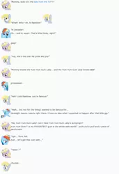 Size: 850x1240 | Tagged: artist:dziadek1990, conversation, derpibooru import, derpy hooves, dialogue, dinky hooves, emotes, emote story, emote story:sweet regret, emote story:two storylines collide, rainbow dash, reddit, safe, slice of life, text