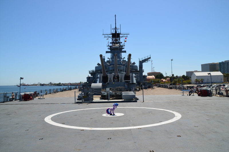 Size: 4928x3264 | Tagged: safe, artist:172rainbow, derpibooru import, twilight sparkle, twilight sparkle (alicorn), alicorn, pony, absurd resolution, battleship, irl, photo, plushie, ponies around the world, uss iowa