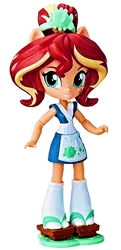 Size: 296x613 | Tagged: safe, derpibooru import, edit, sunset shimmer, fish, equestria girls, doll, equestria girls minis, irl, japanese, photo, simple background, solo, sunset sushi, toy, transparent background